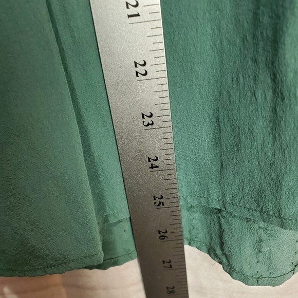 Vintage 90s SLB Silk Beaded Blue Scoop Neck Short Sleeve Blouse Size Large - Picture 8 of 9